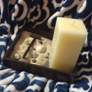 NWT Partylite Cream white Pillar Wax Candle #2486